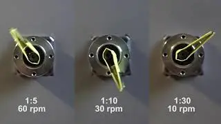 Maximum speed comparison: Geared stepper motors