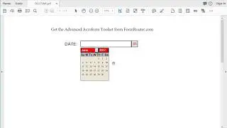 How To Change The Calendar Language On A PDF Form In Acrobat
