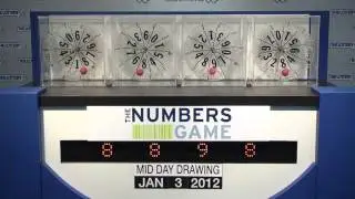 Midday Numbers Game Drawing:  Tuesday, January 3, 2012