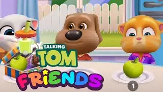 My talking Tom friend drink apple juice
