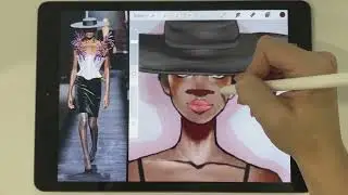 Let's draw Schiaparelli from the latest fashion week!