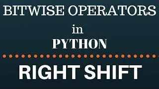 bitwise right shift operator
