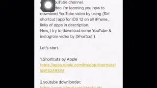 How to download YouTube video by (Siri Shortcuts ) English language