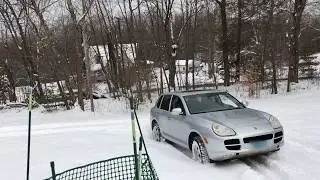 Porsche Cayenne Snow Driving