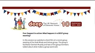 Peer Support in action: What happens in a DEEP group meeting?