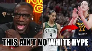 Shannon Sharpe SCREAMS After Caitlin Clark Pushed By Skylar Diggins "THIS AIN'T NO WHITE HYPE"