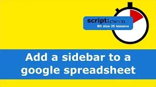 Add a sidebar to a google spreadsheet
