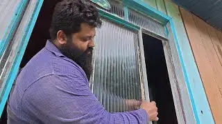 I got the window glass for the house and installed it