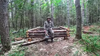 I'm building a cozy dugout.  Shelter in the wild forest