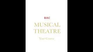 Welcome to your Musical Theatre Course