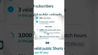YT Monetization b'come easy | New YPP Rule #youtube #monetization