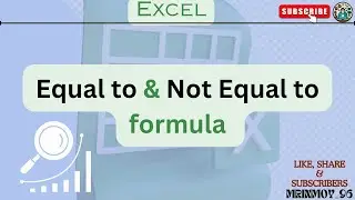 equal to and not equal to- Excel