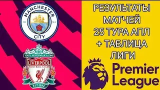 РЕЗУЛЬТАТЫ МАТЧЕЙ 25 ТУРА АПЛ + ТАБЛИЦА ЛИГИ