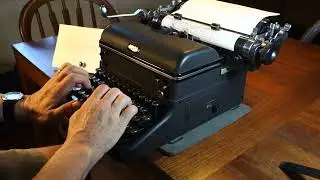 1939 Royal KMM typewriter at work