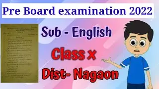 pre board examination2022Nagaon dist  english paper@bharatieducationandinformation #english