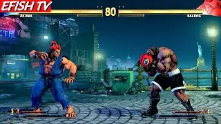 Akuma vs Balrog (Hardest AI) - Street Fighter V