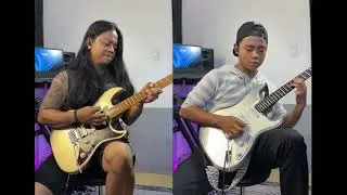 Sunkissed lola Pasilyo Guitar Solo // Father and Son Bonding