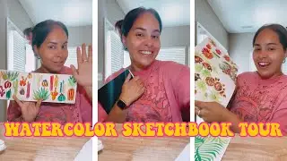 Watercolor Sketchbook Tour✨🎨 and Current Projects!🌈