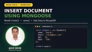 Insert Data into MongoDB using Mongoose | Add a Single Document