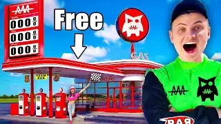 I Opened A FREE GAS STATION!!