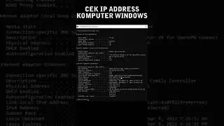 CEK IP ADDRESS KOMPUTER WINDOWS #sorts