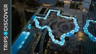 Texas-shaped Lazy River at Marriott Marquis Houston