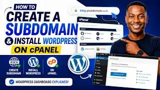 How to Create a Subdomain & Install WordPress on cPanel | WordPress Dashboard Explained (2026)