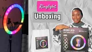 ||How to Assemble and set up a RGB led soft Ring light + Tripod ||Using a power bank. 🔋💡