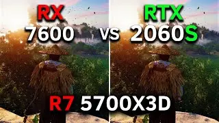 RX 7600 vs RTX 2060 Super | Test in 12 Games at 1080p | R7 5700X3D | 2024