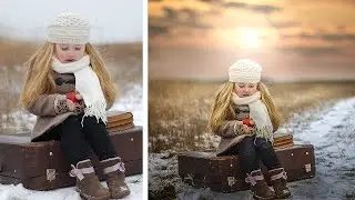 How to Golden Hour Background Manipulation in Photoshop CC
