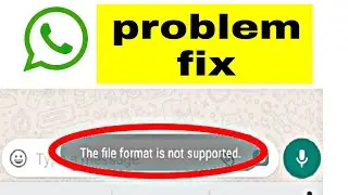 How to fix this file format is Not supported whatsapp problem solved | file format is Not supported