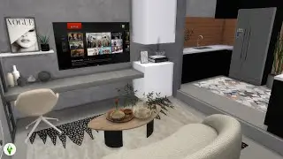 Modern starter house | The Sims 4