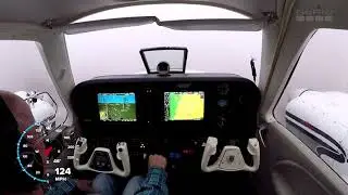 G58 Baron landing ILS 5R 300 Overcast