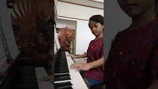 Ibu Pertiwi (lagu nasional) - Reno Daneswara (7yo) | piano cover, April2021, belajar piano