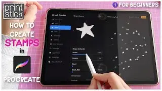 Procreate Tutorial for Beginners - How to easily create stamps (brushes) quickly - iPad Art Drawing