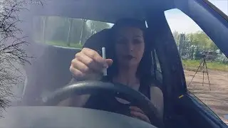 "It´s like riding a horse" ( windshield,- pedal- and front view ) car cranking