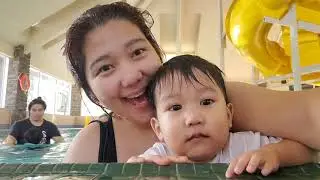 ganto din b mag swimming  asawa mo? #pamilyang #makulit