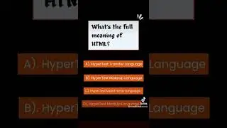 What is HTML ?