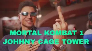Mortal Kombat 1 Johnny Cage Klassic Tower Arcade Gameplay (Stryker as Cameo) 4K