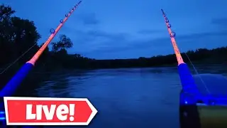 🔴LIVE- Fishing For GIANT Catfish (Post Spawn)