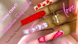 Valentines day nails tutorial 2021 | sweater nails tutorial | airbrush inspired nail art tutorial