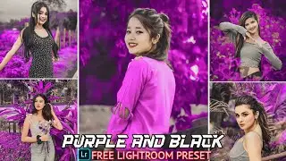 Purple And Black Tone Lightroom Preset | Lightroom Preset Free Download | Purple lightroom preset
