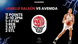 EUROLEAGUE W D9 - JANELLE SALAÜN HIGHLIGHTS VS PERFUMERIAS AVENIDA