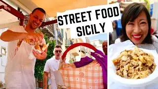 STREET FOOD in ITALY | SICILIAN street food in PALERMO, SICILY | Sicilian MARKET food +