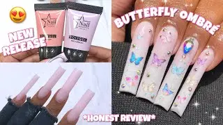 Nail Reserve just launch NEW Polygels! 😍👀 | Butterfly Airbrushed Ombré Nail Art 🦋