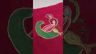 🎨🧶 Tanjore style fabric painting  on blouse #tanjore_painting_blouse #blouse_hand_painting