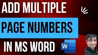 How to add different Page Numbers in Word