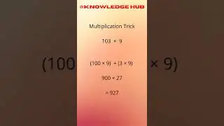 Multiplication Trick||Maths Tricks|| # knowledge Hub
