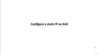 Configure Static IP on Kali linux ||Ethical Hacking full cource || Chapter 6
