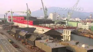 Shell Prelude FLNG substructure launch